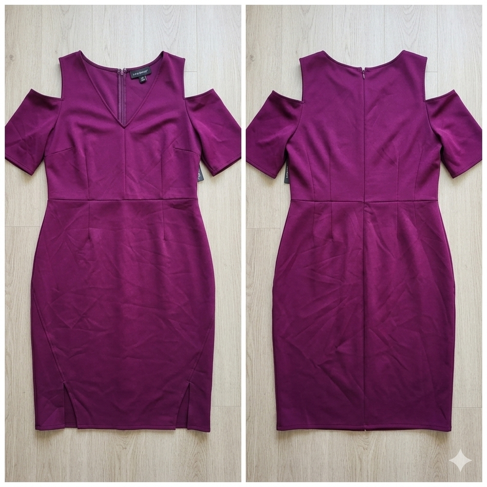 Lane Bryant Cold-Shoulder Sheath Dress Purple Magenta Size 18